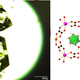 Left: Zhemchuzhnikovite crystal sample (Image: Igor Huskić, Friščić Research Group, McGill University) Right: Chemical structure of the mineral (Image: Luzia Germann, Dinnebier Research Group, MPI Stuttgart and Igor Huskić, Friščić Research Group, McGill University)